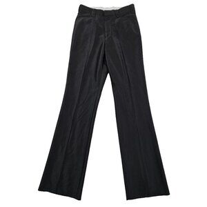 American Western Brand Cowboy Dress Pants Size 32x34 Raw Hem Black Pockets EUC